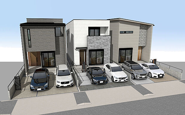 西区上名古屋の家6期 外観パース
右からC号棟、B号棟、A号棟
※BC号棟成約済
■完成いたしました。
お気軽に「0120-928-571」までお問合せ下さい!