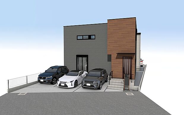 【内覧予約受付中】注文住宅から生まれたこだわりの住まい。アクセントのある外観、室内も洗練されたデザインで設計しています。構造計算による耐震等級3という、最高レベルで大切な家族を守る家です。