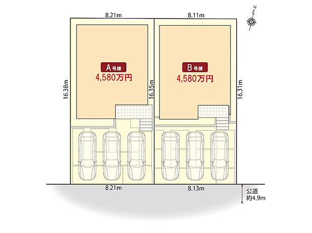 尾張旭市桜ケ丘町の家5期　区画図