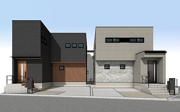 注文住宅から生まれたこだわりの住まい。アクセントのある外観、室内も洗練されたデザインで設計しています。間取りにもこだわり、目的ごとに分けられるよう収納スペースを各所に配置しています。
