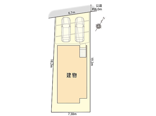 ■並列駐車2台可能