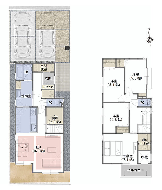 A号棟 間取り図