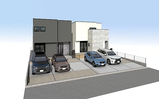 北名古屋市井瀬木高畑の家 外観パース 左:A号棟、右:B号棟
■未完成物件のためモデルハウスへのご案内も致します。
お気軽にお問合せください。
「0120-886-213」