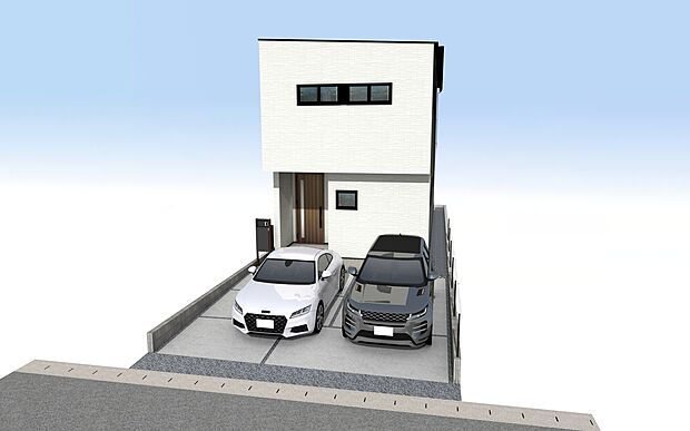 北名古屋市徳重の家5期　外観パース
■未完成物件のためモデルハウスへのご案内も致します。
お気軽にお問合せください。
「0120-886-213」