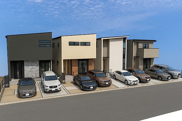 外観パース(A・B号棟は近日公開予定)
■未完成物件のためモデルハウスへのご案内も致します。
お気軽にお問合せください。
「0120-886-213」