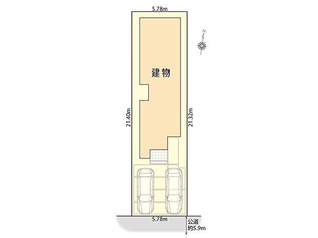 守山区白沢町の家　区画図