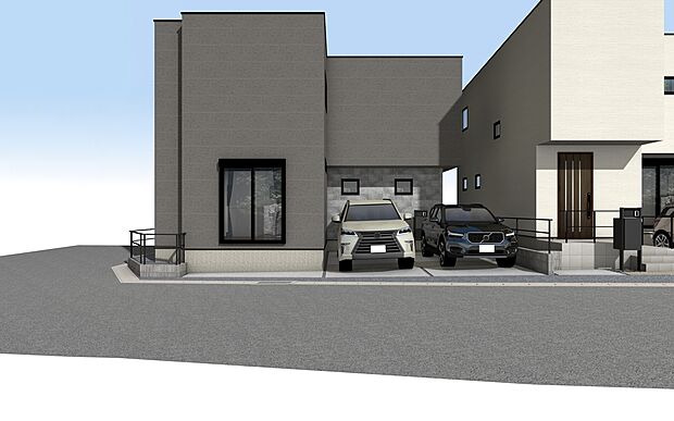 外観パース　A号棟