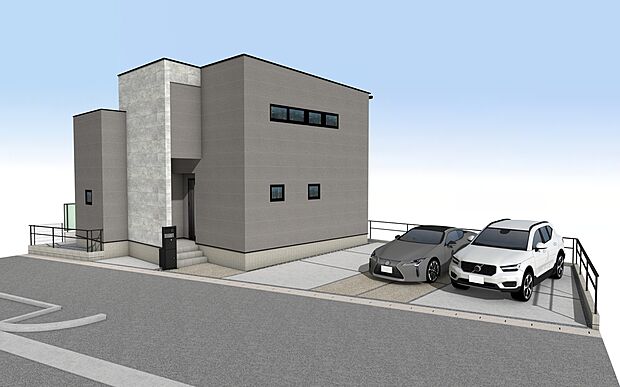 北区楠の家　外観パース
■未完成物件の為モデルハウスへのご案内も致します。お気軽に「0120-928-571」までお問合せ下さい！