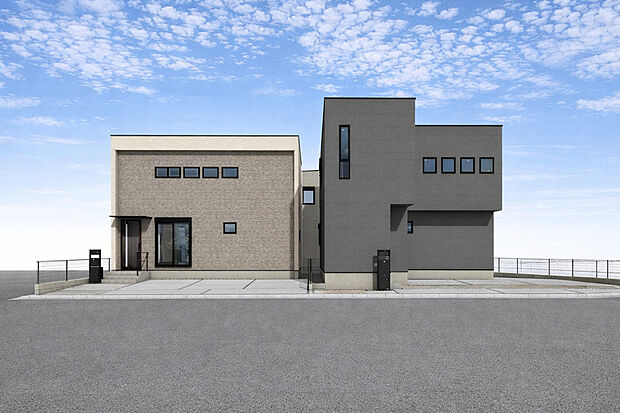 注文住宅から生まれたこだわりの住まい。アクセントのある外観、室内も洗練されたデザインで設計しています。間取りにもこだわり、目的ごとに分けられるよう収納スペースを各所に配置しています。