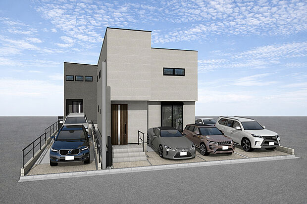 注文住宅から生まれたこだわりの住まい。アクセントのある外観、洗練されたデザイン。構造計算による耐震等級3という、最高レベルで大切な家族を守る家です。

