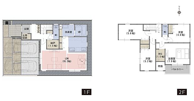 間取り図　B号棟