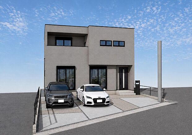 豊明市大久伝町西　外観パース

未完成物件のため、モデルハウスへのご案内も致します！
お気軽に「0120-689-051」へご連絡下さい。