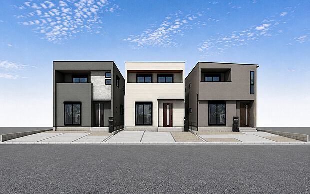 注文住宅から生まれたこだわりの住まい。アクセントのある外観、洗練されたデザイン。構造計算による耐震等級3という、最高レベルで大切な家族を守る家です。