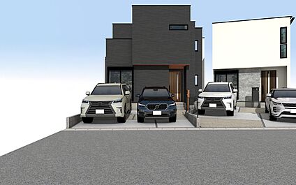 外観パース　B号棟