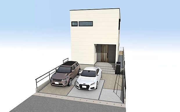【外観パース】■未完成物件の為、モデルハウスへのご案内も致します。
お気軽に「0120-928-571」までお問合せ下さい！