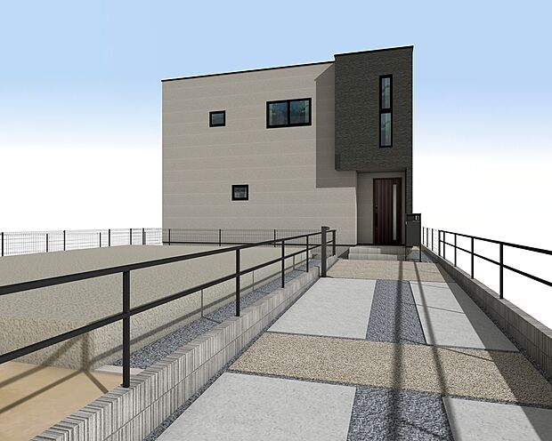 【外観パース　C号棟】■未完成物件の為、モデルハウスへのご案内も致します。お気軽にお問合せ下さいませ。