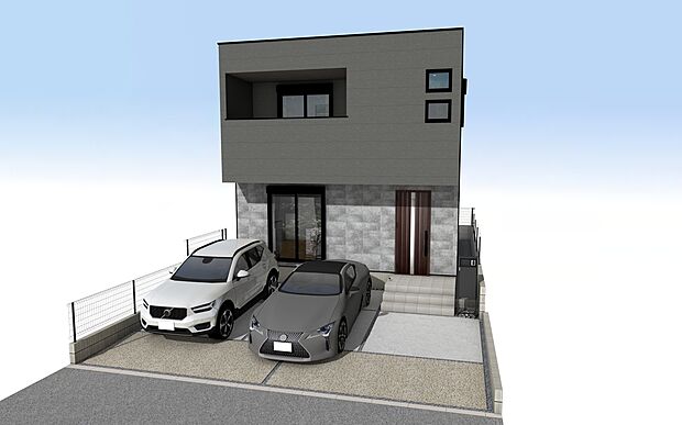 【外観パース】ガス温水式床暖房を搭載。温風が出ない床暖房は、ホコリが立たず清潔です。