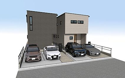 外観パース  A号棟