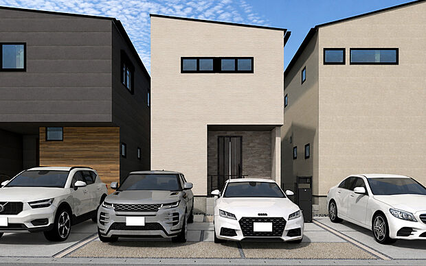 【外観パース B号棟】未完成物件のため、モデルハウスへのご案内も致します!
お気軽に「0120-776-133」へご連絡下さい。
