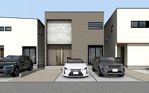 【外観パース F号棟】未完成物件のため、モデルハウスへのご案内も致します!
お気軽に「0120-689-051」へご連絡下さい。