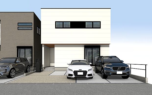 【外観パース G号棟】未完成物件のため、モデルハウスへのご案内も致します!
お気軽に「0120-689-051」へご連絡下さい。