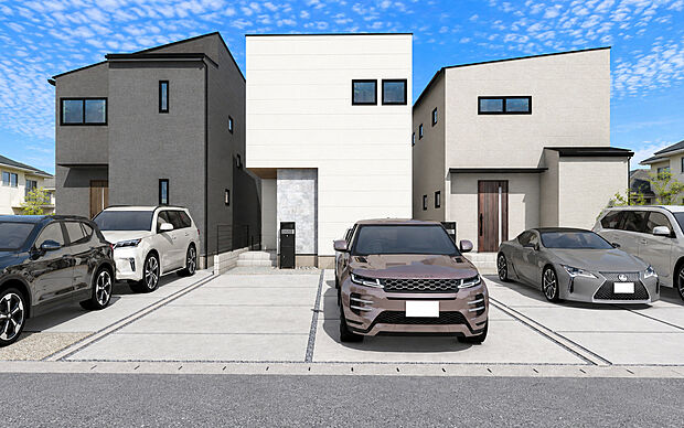 【外観パース B号棟】■未完成物件の為、モデルハウスへのご案内も致します。
お気軽に「0120-928-571」までお問合せ下さい!