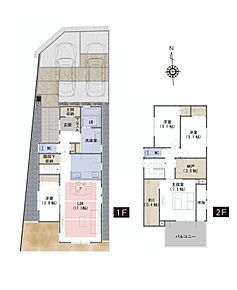 ■会話が弾む対面キッチン
■吹抜がリビングをより明るく、開放的な空間に
 