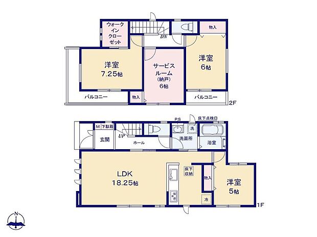 ≪1号棟間取図≫
広さ18.25帖のゆとりのあるLDKが魅力的な3SLDK♪
家具選びやレイアウトの幅が広がり、ご家族皆様がのびのび過ごせるゆとりの空間です♪