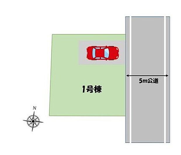 ≪全体区画図≫
東武伊勢崎線「竹ノ塚」駅まで徒歩19分！自転車利用も可能な距離です◎カースペースは雨風からお車を守るビルトインガレージを採用！