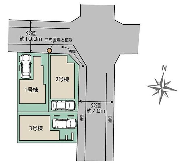 ≪全体区画図≫
東京メトロ千代田線「北綾瀬」駅までバスで6分「辰沼一丁目」停歩6分♪