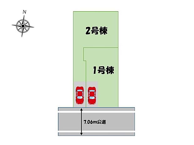 ≪全体区画図≫
南側道路に面し陽当たり良好です♪東武伊勢崎線「竹ノ塚」駅まで徒歩19分！または「保木間三丁目」停歩3分よりバス11分♪