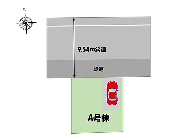 ≪全体区画図≫
ＪＲ総武線「新小岩」駅までバス14分「大杉小学校前」停歩5分！前面道路には歩道があるので、お子様の通行も安心です◎