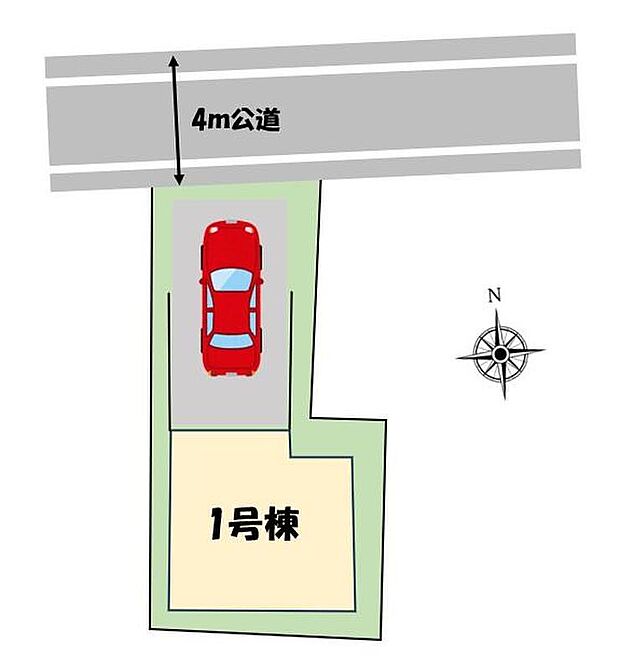 ≪全体区画図≫大切なお車を雨風から守るビルトインガレージ付き!(※車種による)
