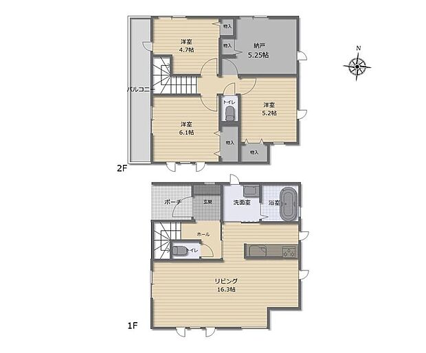 (H号棟)、価格5890万円、3LDK+S、土地面積76.43m2、建物面積87.35m2