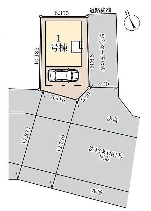 ≪全体区画図≫広め南道路接道の角地なので日当たり良好◎ビルトインガレージ付きです♪(※車種制限がある場合がございます。)