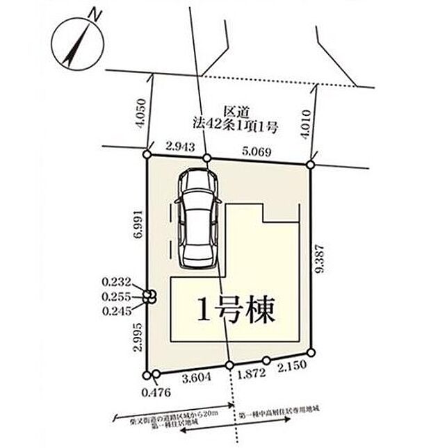 ≪全体区画図≫大切なお車を雨風から守るビルトインガレージ付き!(※車種による)
