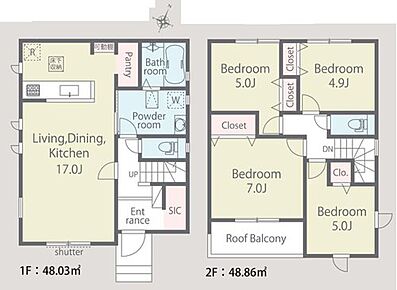 対面式キッチンでご家族のコミュニケーションが増える間取り♪
キッチンには食料品のストックにも便利なパントリー付き♪
玄関には季節物の靴などもたっぷり収納できるSIC完備！ 