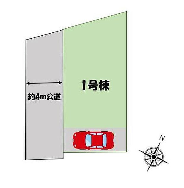 【全体区画図】前面道路は住人以外の車の進入も少なく、小さなお子様を持つご家庭にも安心です♪