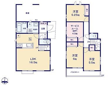 広々16.5帖のLDK！対面キッチンからはLDK全体を見渡せます♪家事を手助けする「食洗機」付きキッチン♪雨風から大切なお車を守る「ビルトインガレージ」♪陽当たりの良い南面バルコニーで洗濯物が良く乾きます♪ 
