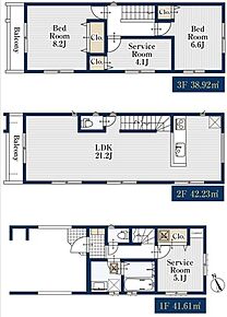 LDKは広々21.2帖！リビングイン階段を採用し、家族の自然なコミュニケーションを育みます♪水回りのまとまった家事導線スムーズな間取り♪ 