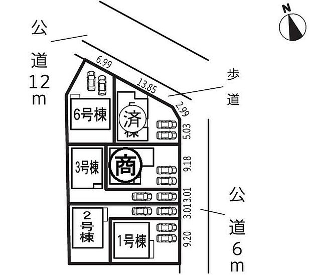 春日井市東野町西二丁目 全6棟
1号棟 3,780万円
2号棟 3,580万円
3号棟 3,580万円
4号棟 商談中
5号棟 ご成約済み
6号棟 3,780万円