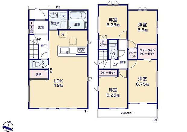(２号棟)、価格3850万円、4LDK、土地面積160.2m2、建物面積97.7m2