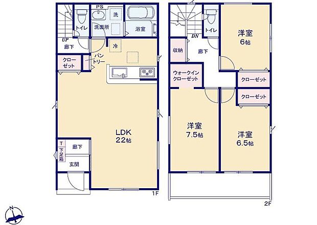 (1号棟)、価格2992万円、3LDK、土地面積117.48m2、建物面積102.67m2