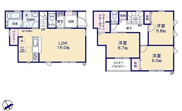 (1号棟)、価格2780万円、3LDK、土地面積110.9m2、建物面積92.74m2