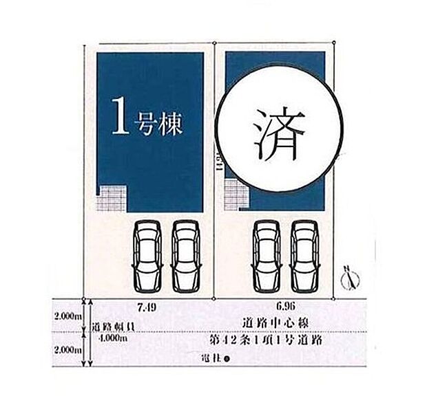 車種により並列2台駐車可能なカースペース完備!