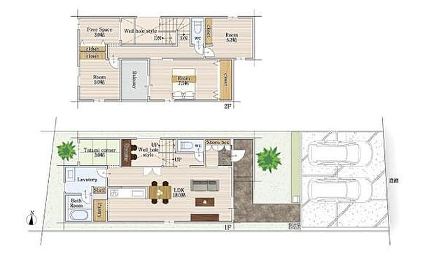 (４号地)、価格3990万円、3LDK、土地面積145.56m2、建物面積112.72m2