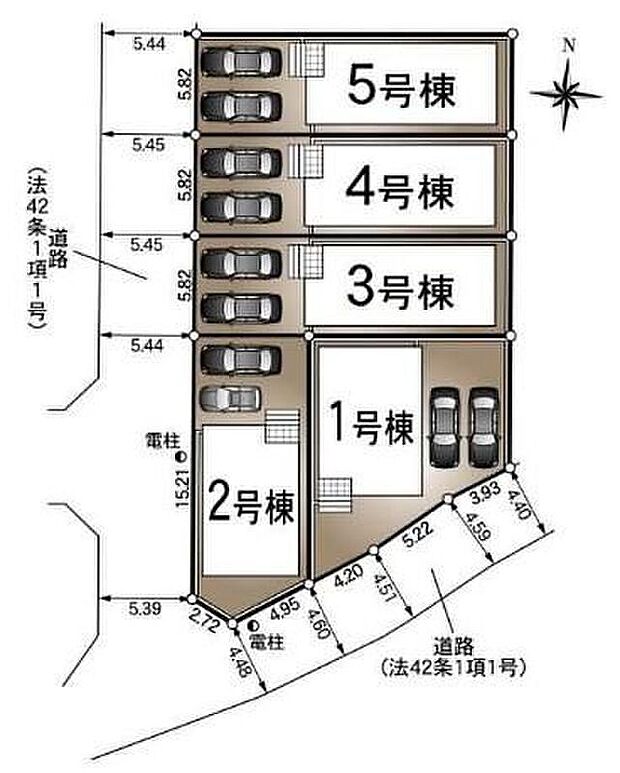 北区東味鋺三丁目　全５棟
全棟並列２台駐車可能☆
１号棟　３，４９０万円
２号棟　３，３９０万円※並列２台駐車可能（車種による）
３号棟　３，１９０万円
４号棟　３，１９０万円
５号棟　３，２９０万円