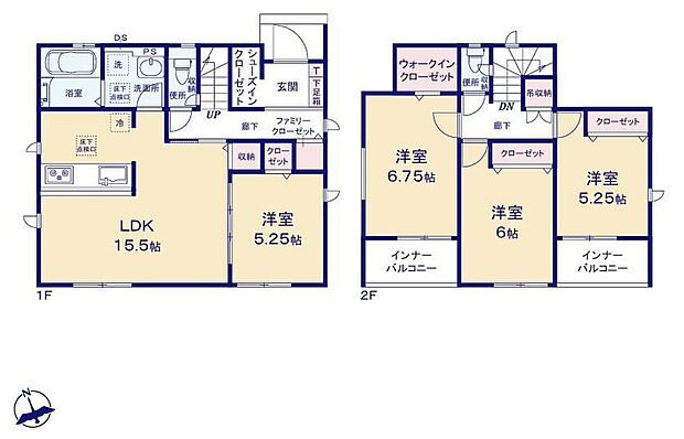 (2号棟)、価格3899万5000円、4LDK、土地面積170.23m2、建物面積104.74m2