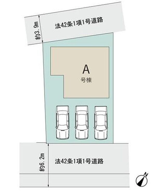 瀬戸市東安戸町９番　限定１棟
並列３台駐車可能♪
A号棟　２，６９０万円