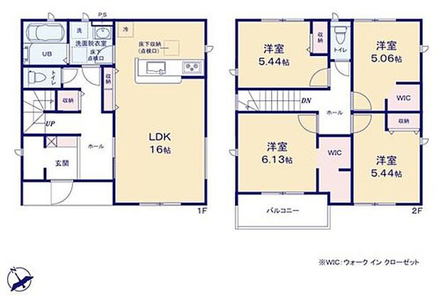 【4LDK】対面式キッチン仕様の広々約１６帖のリビング♪
シューズインクロークや廊下やリビングに収納スペース有り♪
大きな荷物も収納可能なWICあり♪
日当たり良好な南西向きのバルコニー♪